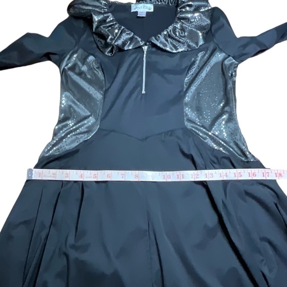 JOSEPH RIBKOFF Black Lightweight Bubble Hem Dress w/ Pockets & Side Zip US Sz 8 - Picture 8 of 14